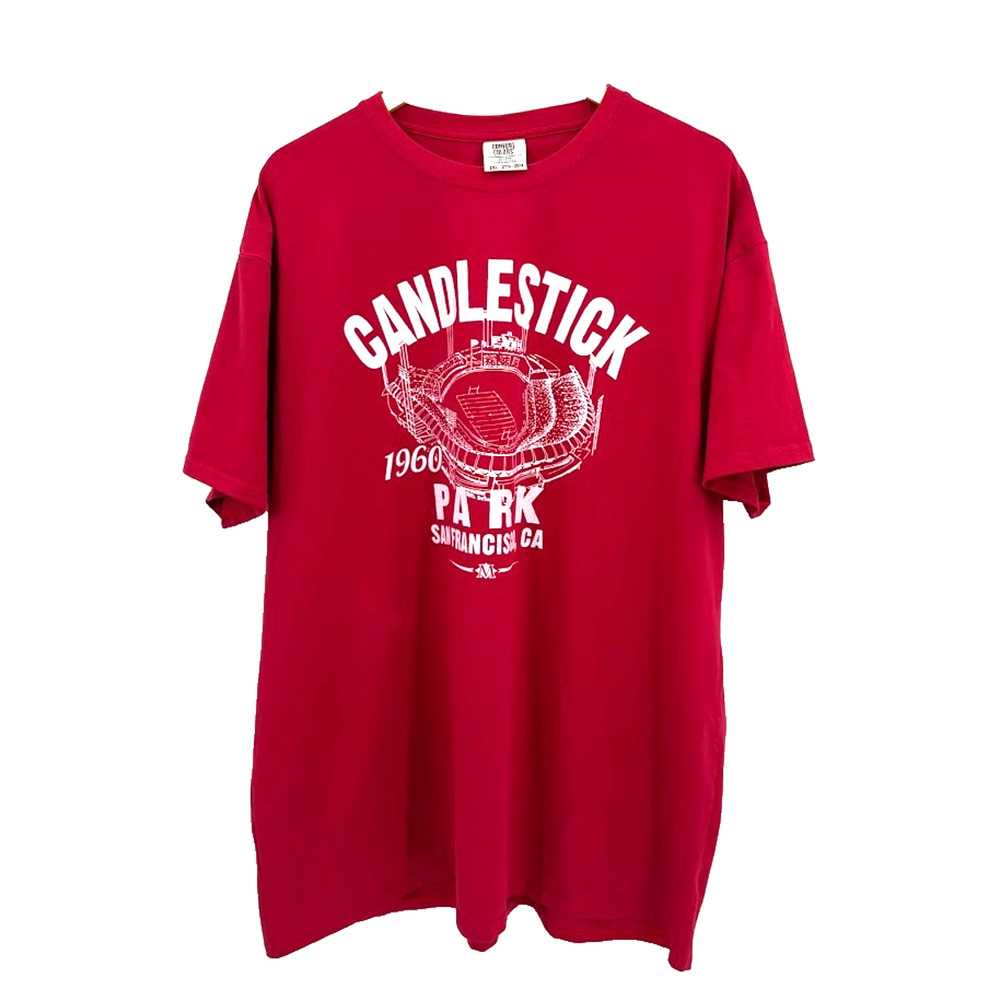 Candlestick Park San Francisco T Shirt Mens 2XL Red Comfort Colors Stadium